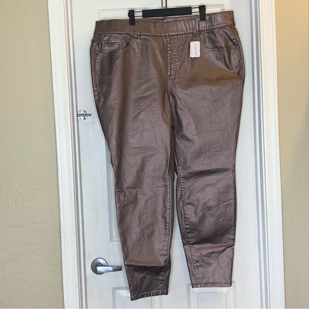 Lane Bryant High Rise Pull On Jegging Metallic Size 22